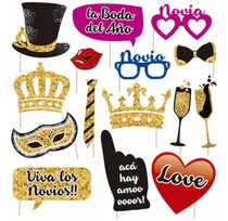 Comprar Props Para Fotos Sets Fotos Divertidas Fiesta Casamiento X15