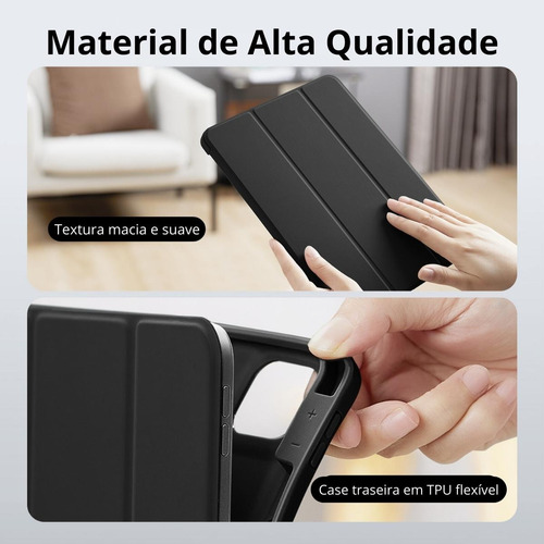 Capa Esr Proteção 360 C/ Porta Apple Pencil P/ iPad Pro 12.9