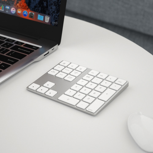 Teclado Numérico Sem Fio Do Bt Da Chave Do Alumínio 34 Do Te