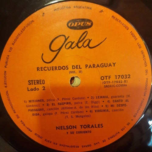 Sin Tapa Disco Nelson Torales Recuerdos Del Paraguay 2 C F0