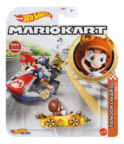 Elenco De Mario Kart Tanooki Mario Bumble V Hot Wheels