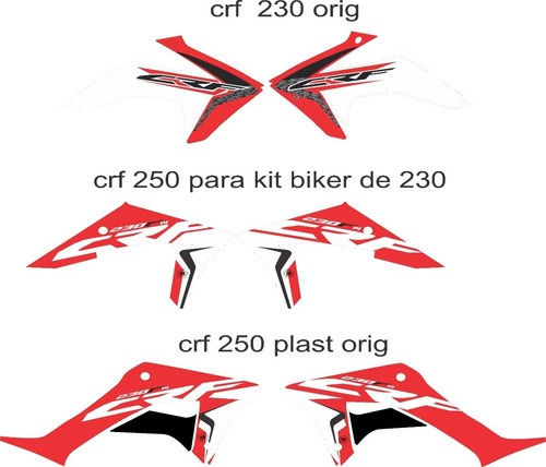 Kit Calcos Pegotines Honda Crf 230 250 F Originales Kit
