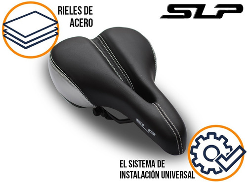 Imagen 5 de 10 de Asiento Bicicleta Antiprostático Mtb Ancho Slp Acolchado
