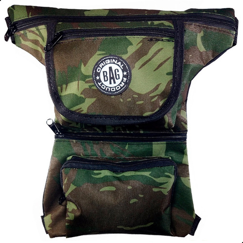 Pochete Perna Masculina Camping Motoboy 5 Bolsos Cartucheira