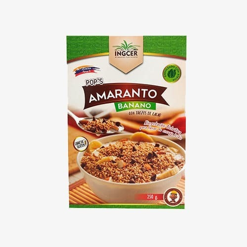Caja Pops De Amaranto Banano 250g Ingcer