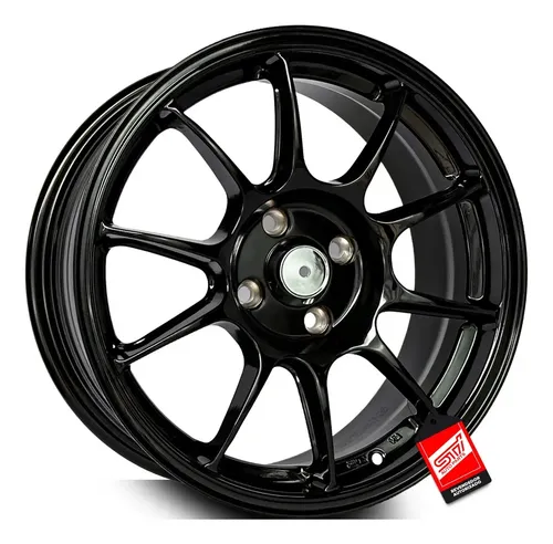 Jogo Roda Work Racing Aro 16 Tala 7 4x100 Offset 35 Preto