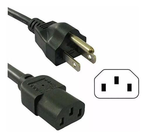 Cable Trifasico De Corriente Alimentacion Pc Cpu Monitor 1.4