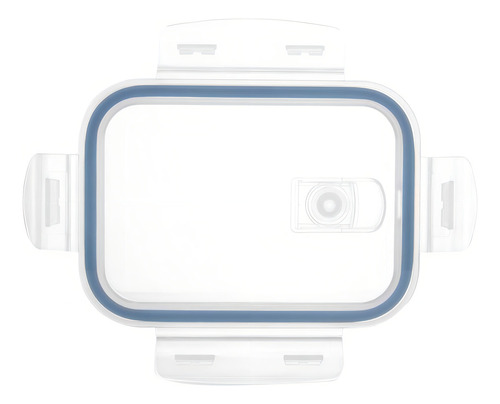 Pote Hermético Wolff Lines De Vidro Com Tampa Plástica 640ml
