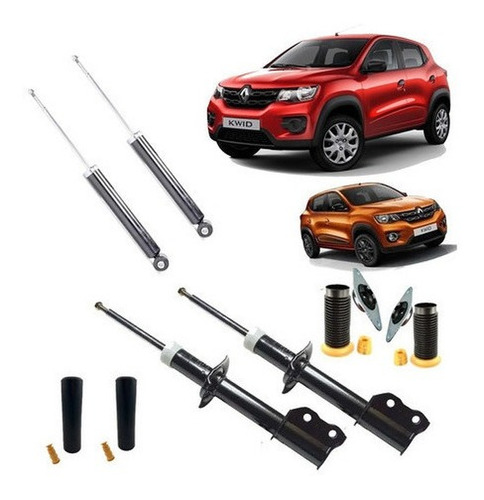 4 Amortecedor + Kit  Renault Kwid 2017 2018 2019 2020