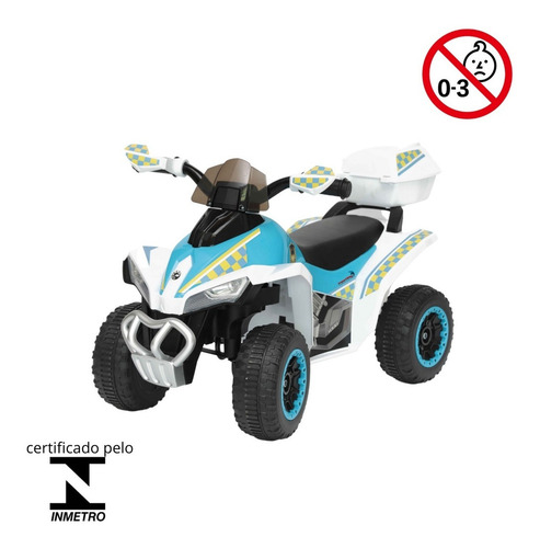 Mini Quadriciclo Moto Elétrica Infantil Importway Policia