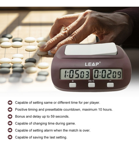 Reloj De Ajedrez Digital Profesional Cuenta Atrás Con Tempor