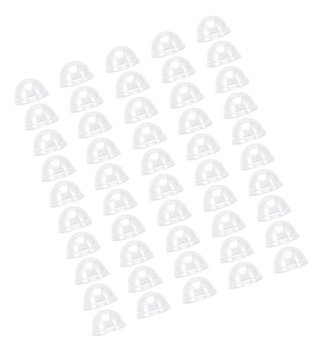 50 Piezas De Tapas De Cúpula Transparentes, Tapas Para