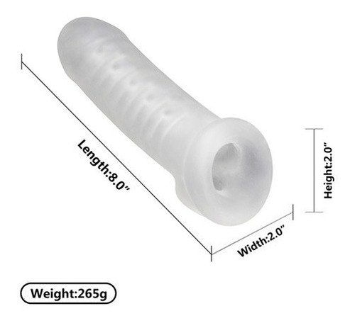 Imagen 3 de 4 de Funda Pene Mas Grueso Y Largo 5 Cm Apollo Juguete Sexual