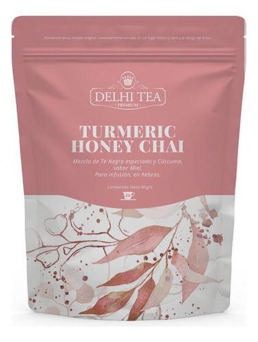 Delhi Tea Té En Hebras Turmeric Honey Chai En Bolsa