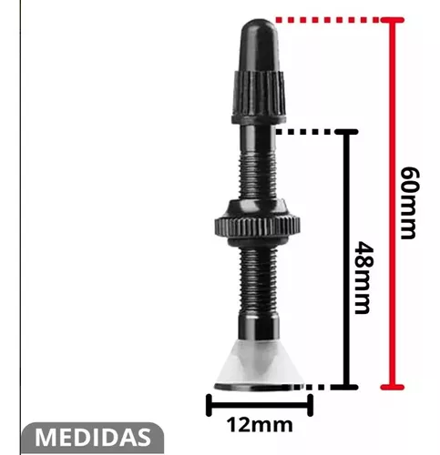 Válvula Bico Par Tubeless Bike Absolute Fino Aro 27.5 29 Mtb