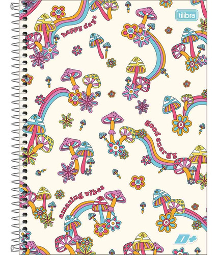 Caderno Colegial 10 Matérias 200 Fls D+ Fem/masc Tilibra Cor Cogumelo