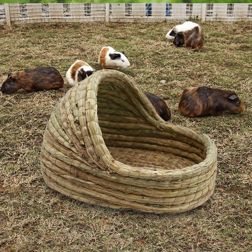 Casa De, Cama, Juguete Para Masticar, Paja 27cmx18cm