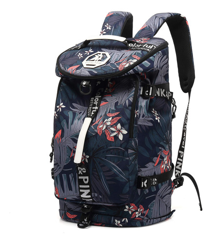 Floral Gym Duffle Bag Backpack 4 Ways For Women Waterproof .