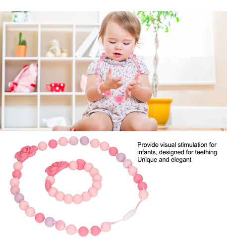 Collar Y Pulsera Para Dentición, Diseño De Silicona Con Form