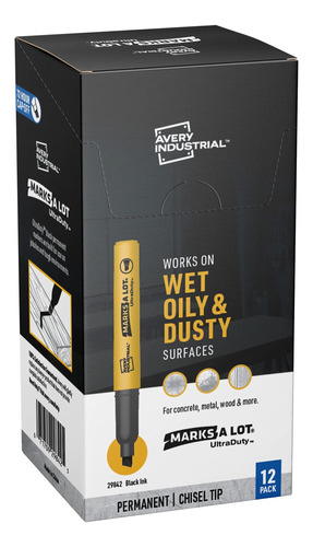 Avery Ultraduty Marks A Lot Permanent Markers, Chisel Tip, W