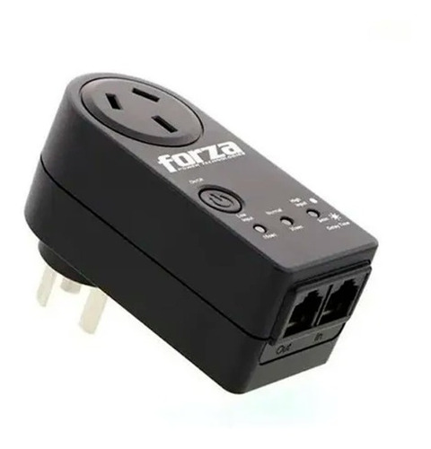 Imagen 2 de 4 de Protector De Voltaje Forza Fvp-1202n-a Zion 220v 1800w Rj45 Color Negro