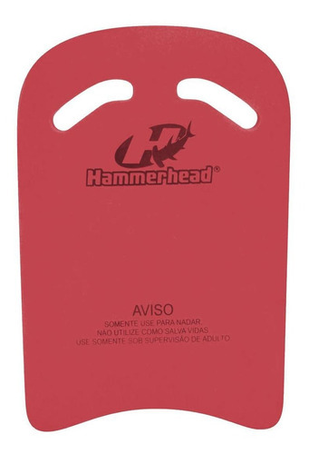 Prancha Natação Com Orifício Eva 40x27cm Treino Hammerhead Cor Vermelho