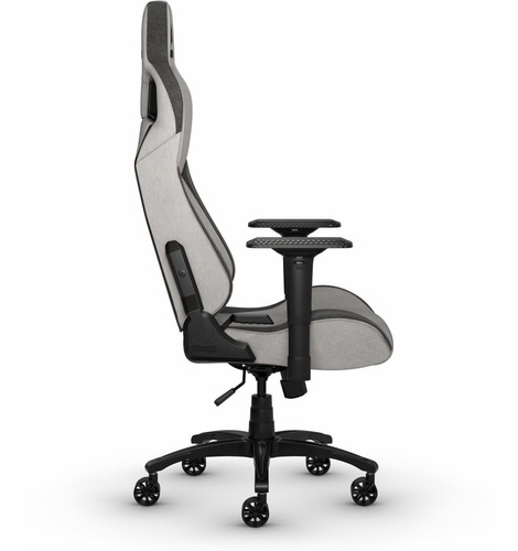 Silla de escritorio Corsair T3 Rush gamer ergonómica gris y charcoal con tapizado de tela