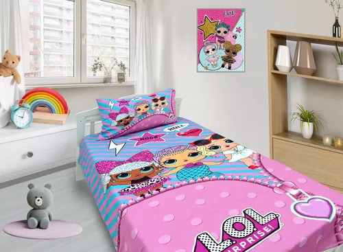 Jogo de Cama Solteiro - Infantil Boneca Lol Surprise