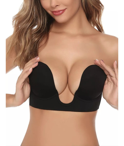 Brasier Push Up Escote Profundo Straple Sin Espalda