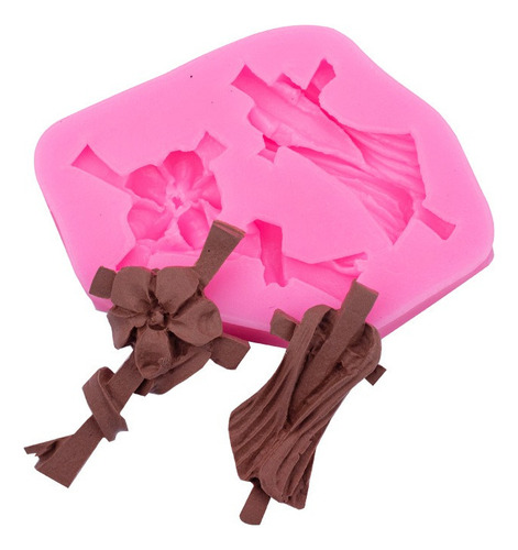 C 4pcs Molde De Silicona Bautismo Cruz Comunión Paloma