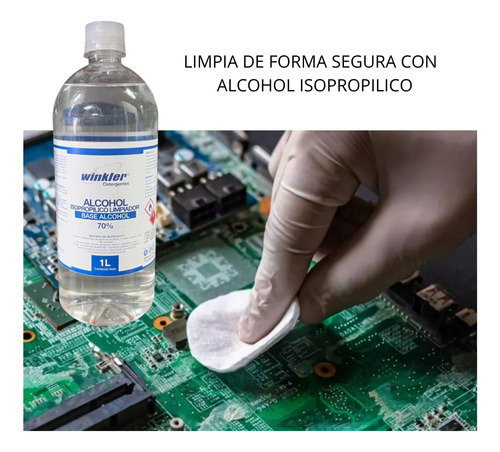Alcohol Isopropílico Limpiador 70% 1 Litro Con Registo Isp