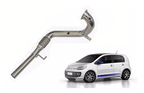 Downpipe Inox 304 Up! Tsi 1.0 Turbo Escapamento Esportivo Vw