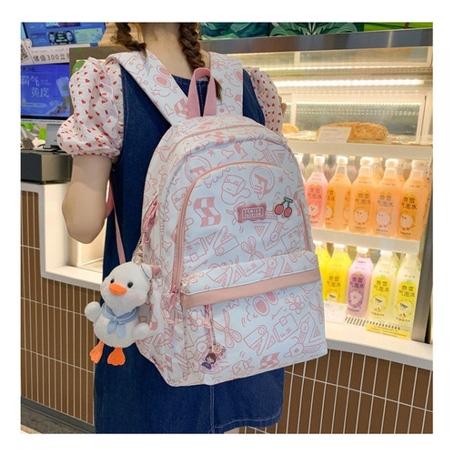 Linda Mochila Simple Y Fresca For Estudiantes De Secundaria