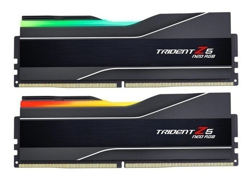 Memoria RAM TRIDENT Z 5 NEO RGB gamer color negro 64GB 2 G.Skill F5-6000J3238G32GX2-TZ5NR