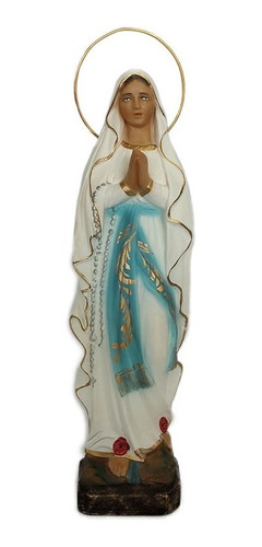 Estatua Virgen De Lourdes - 30 Cm - Imagen Religiosa
