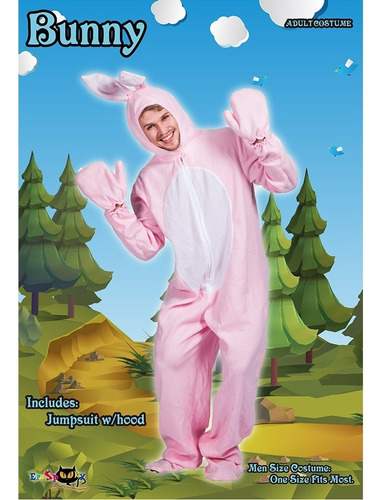 Hjb Disfraz De Conejo De Pascua Adulto Rosa Conejito Mascota