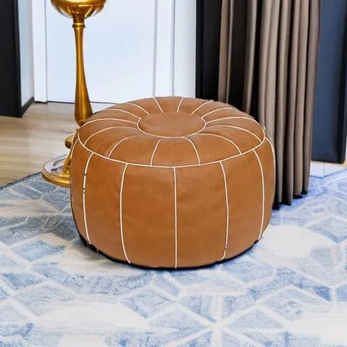 Thgonwid Entrufado Moroccan Moroccan Round Pouf Pour Foot Sh