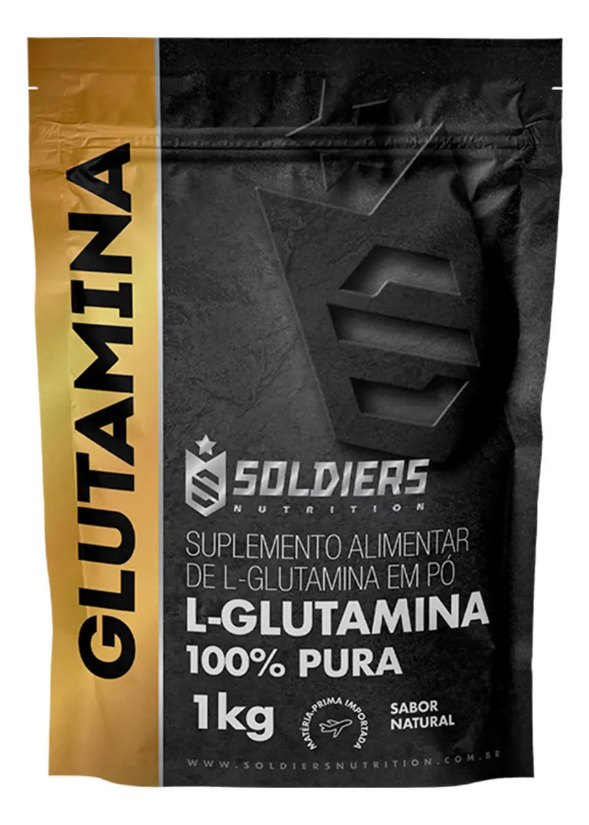 Glutamina 1kg suplemento em pó - Soldiers Nutrition