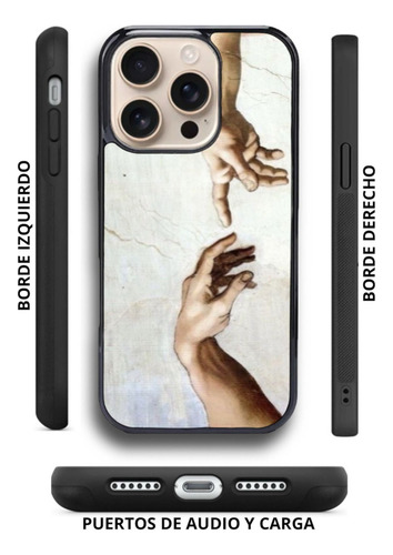 Funda Antigolpes Para Iphone Y Otros Mano De Dios Arte Negro Iphone 14 Promax