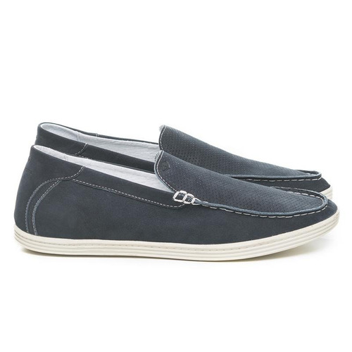 Imagem 2 de 4 de Mocassim 100% Couro Legítimo Masculino Azul Marinho