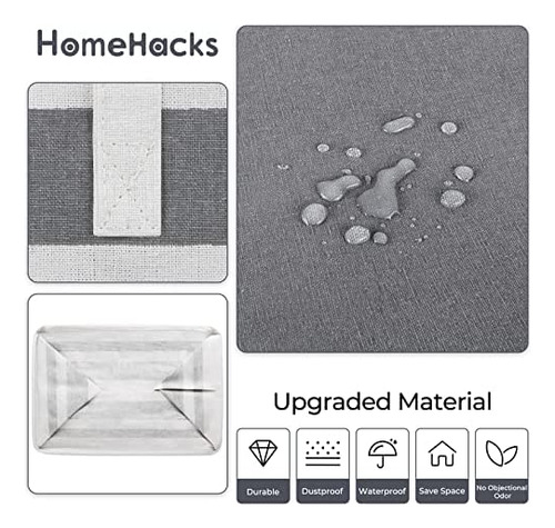 Homehacks Cesto Grande Para La Ropa, Paquete De 2, Resistent