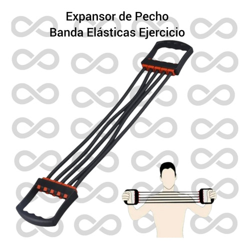 Expansor De Pecho Bandas De Resistencia 5 Ligas Ejercicio