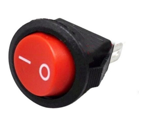 Mini Switch Interruptor Balancín Redondo 16mm Rojo 3a