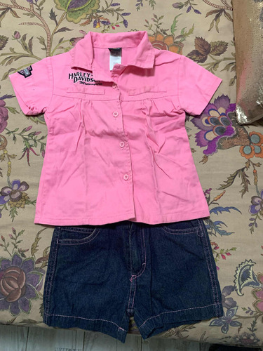 Camisa Pantalón Harley Original Niña 3 Años