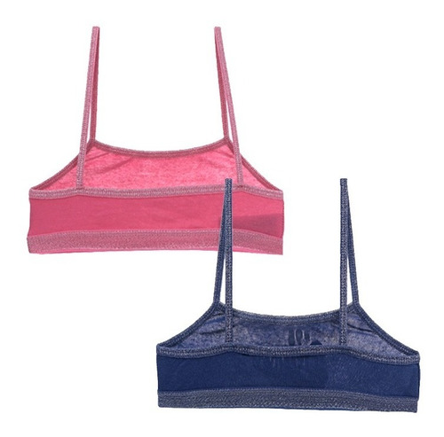 Duopack Corpiño Niñas Liso Y Estampado Con Tirantes Dp4679