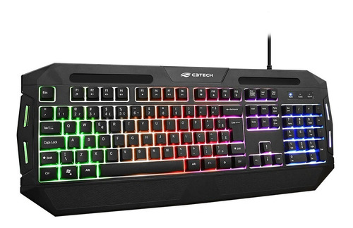 Teclado Usb Gamer Kg-80bk Com Led C3 Tech 