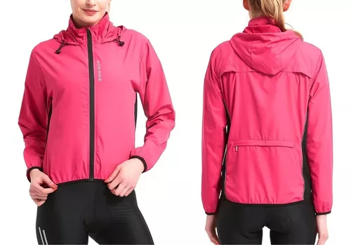 Cortavientos Ciclismo Mujer Impermeable Chaqueta Running Mujer con Bolsa de  AlmacenamientoChaqueta Reflectante Respirable Ropa Ciclismo Mujer,Rosado,S  : : Moda