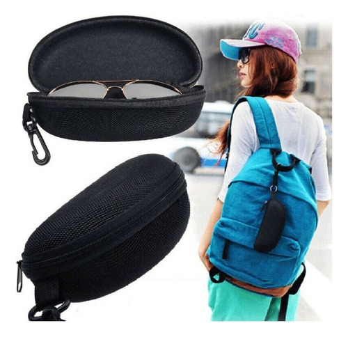 Estuche Protector Portatil De Gafas Y Lentes Gsci Color Negro