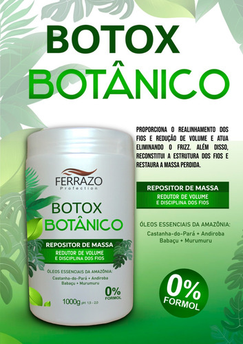 Botox Capilar Botanico Ferrazo Profissional 1kg