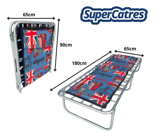 Catre Plegable Con Colchoneta Integrada Premium Supercatres Varios